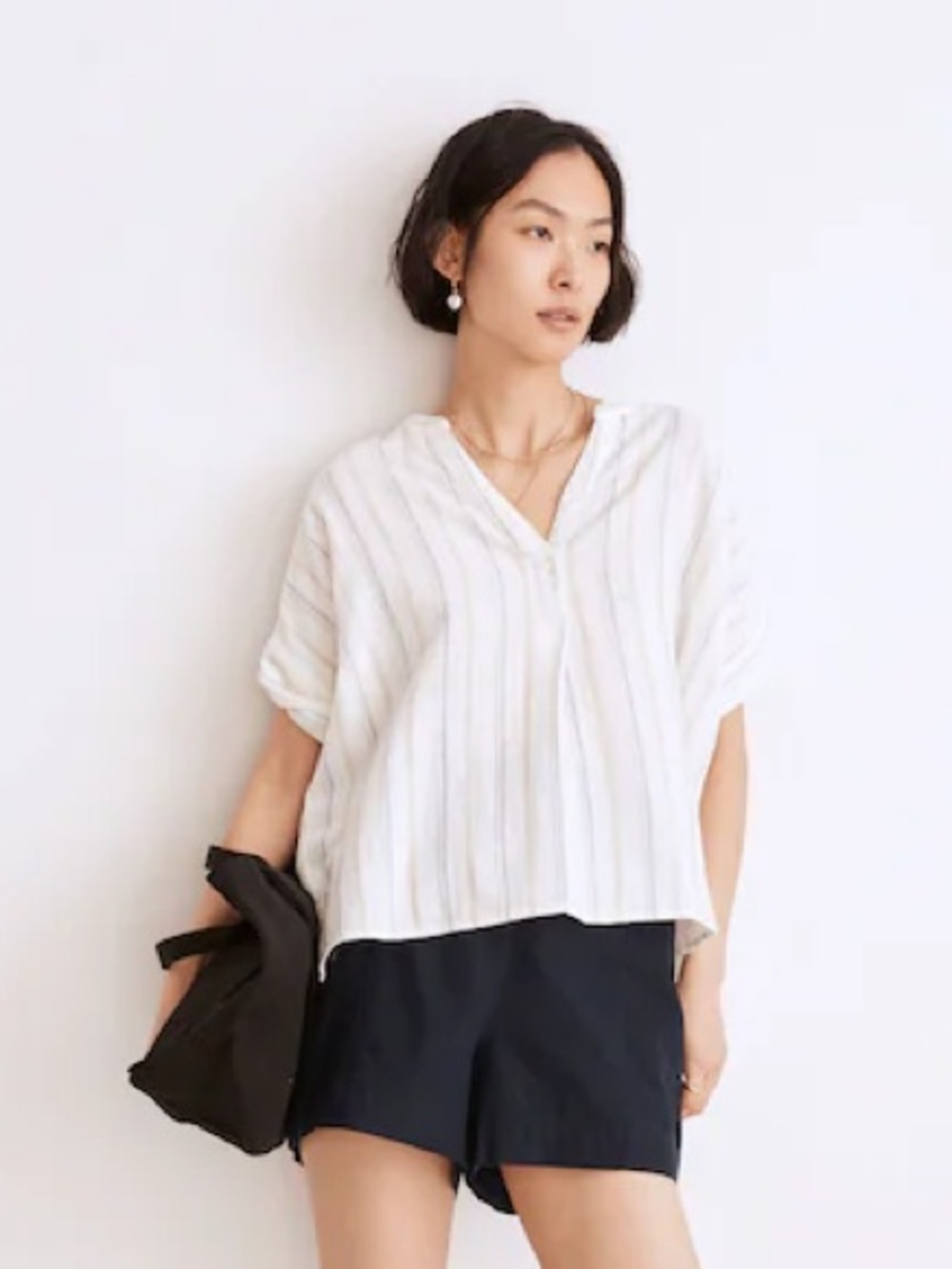Madewell Striped Popover Shirt